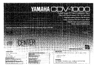 Yamaha CDV-1000 - Owners Manual 